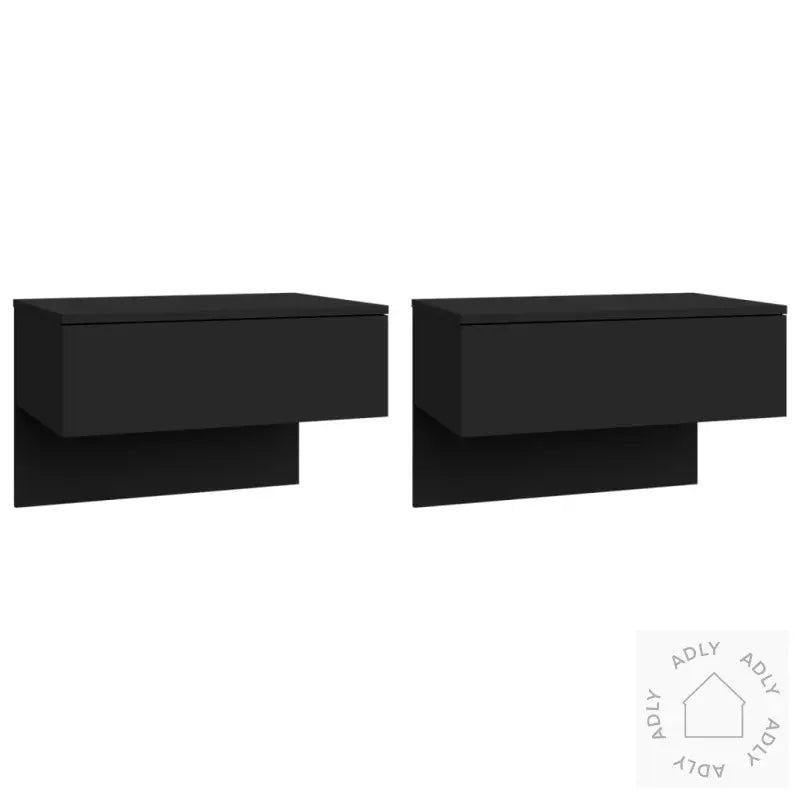Vegghengte Nattbord 2 Stk Svart