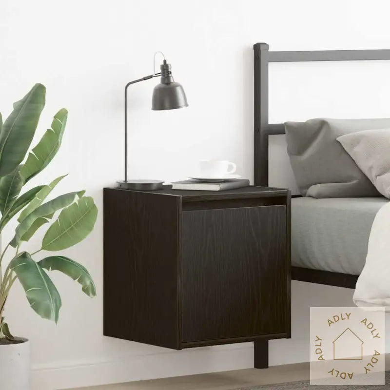 Veggmontert Nattbord 2 Stk Svart 38X34X40 Cm