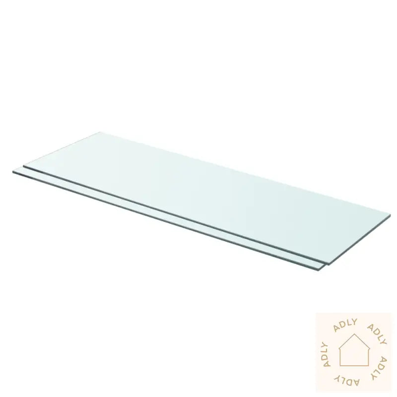 Hyllepaneler 2 Stk Klart Glass 80X25 Cm