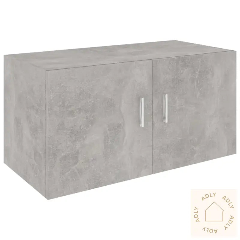 Veggmontert Skap Betonggrå 80X39X40 Cm Konstruert Tre