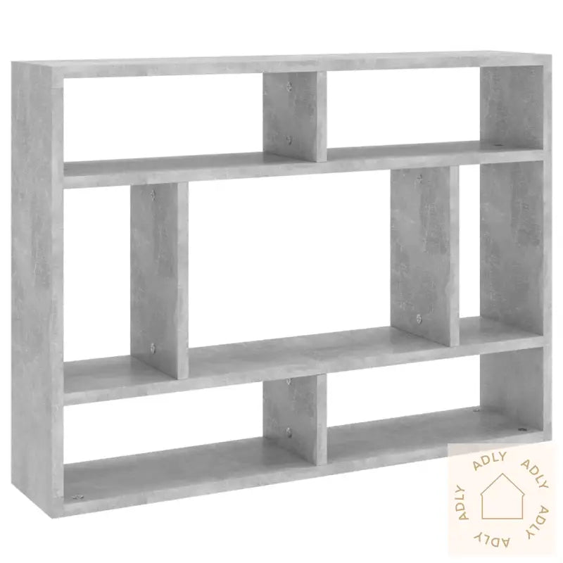 Vegghylle Betonggrå 75X16X55 Cm Konstruert Tre