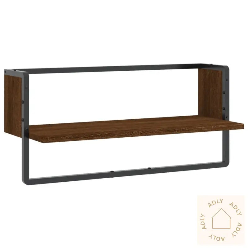 Vegghylle Med Stang Brun Eik 65X25X30 Cm