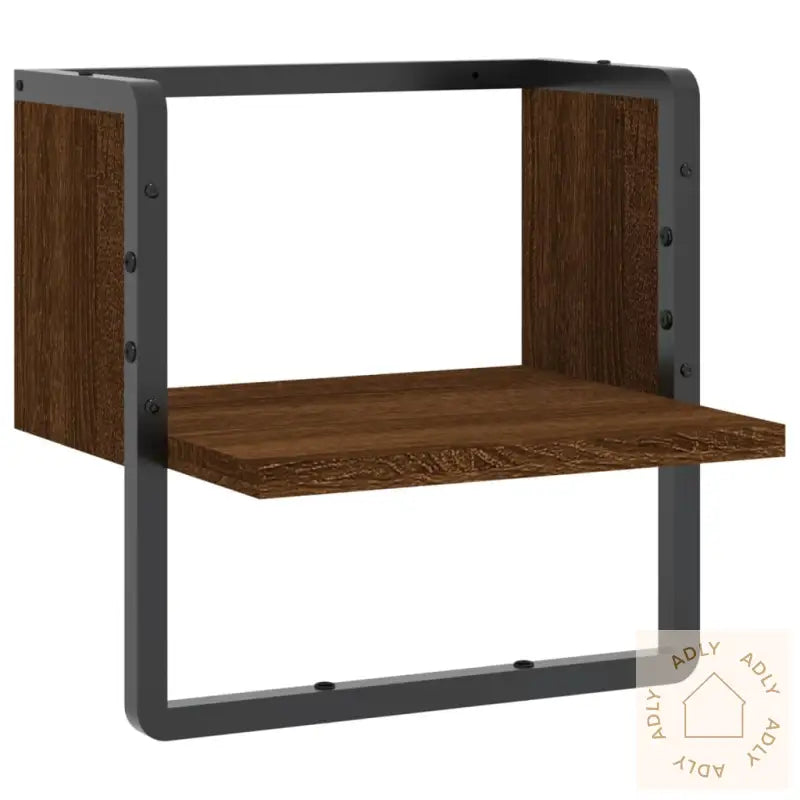 Vegghylle Med Stang Brun Eik 30X25X30 Cm