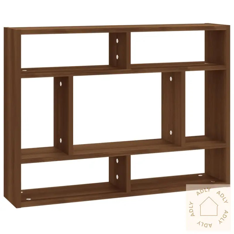 Vegghylle Brun Eik 75X16X55 Cm Konstruert Tre