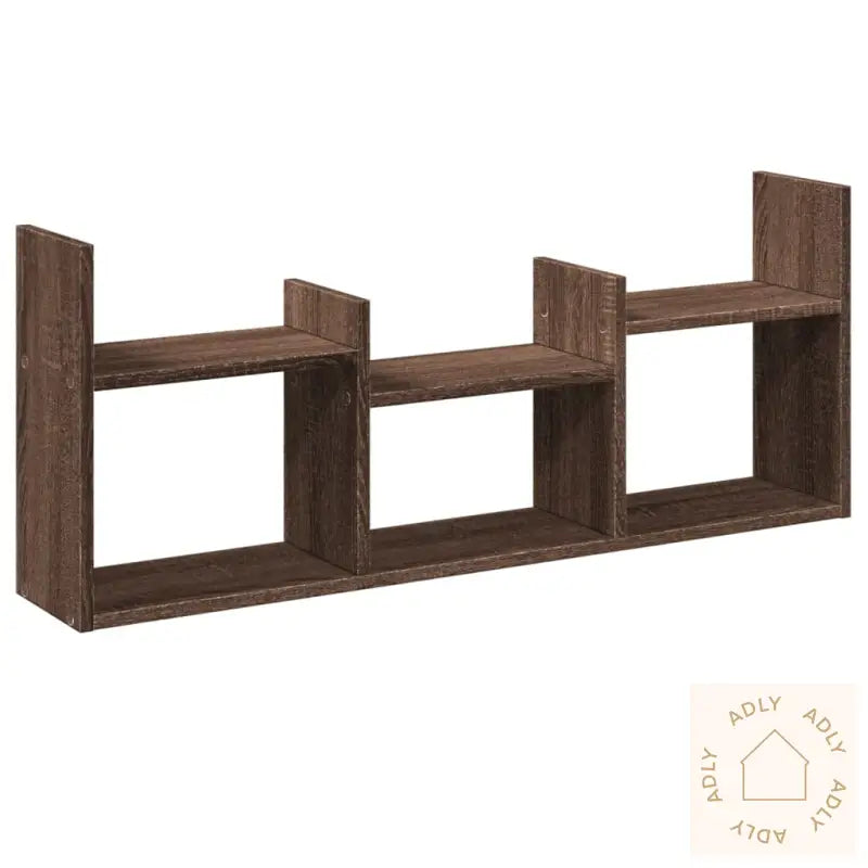 Veggskap 100X18X40 Cm Brun Eik Konstruert Tre