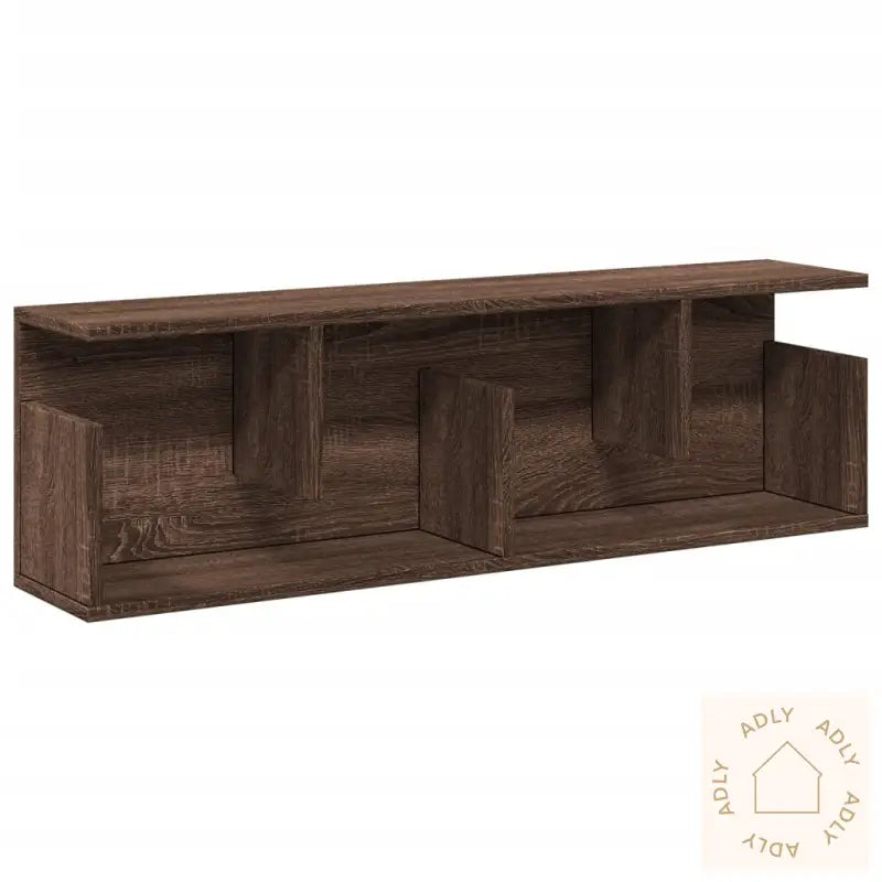 Veggskap 100X20X30 Cm Brun Eik Konstruert Tre