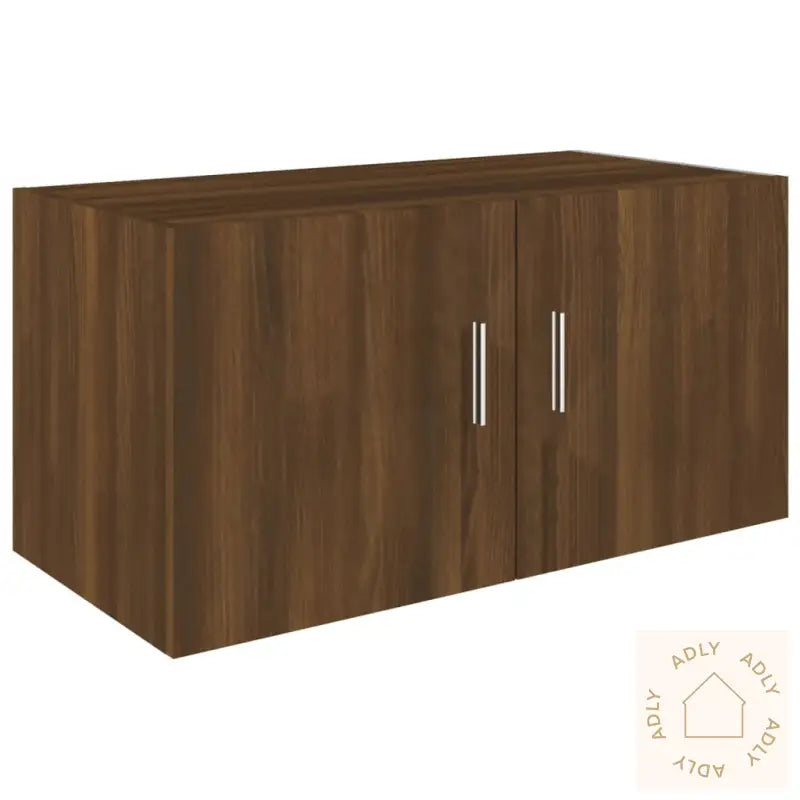 Veggskap Brun Eik 80X39X40 Cm Konstruert Tre