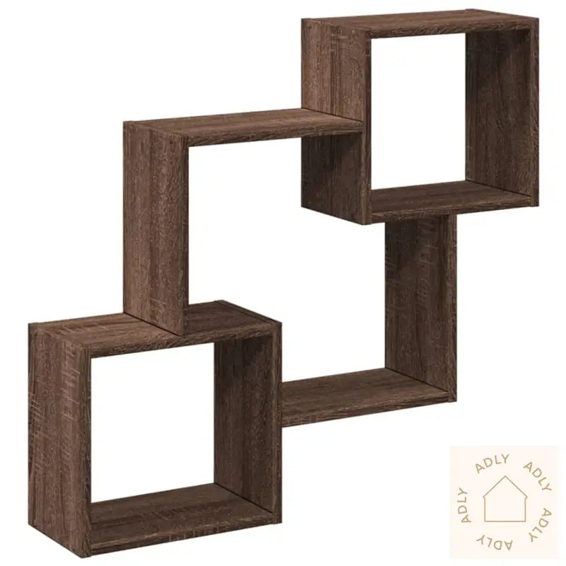 Veggskap 78X18X71 Cm Brun Eik Konstruert Tre