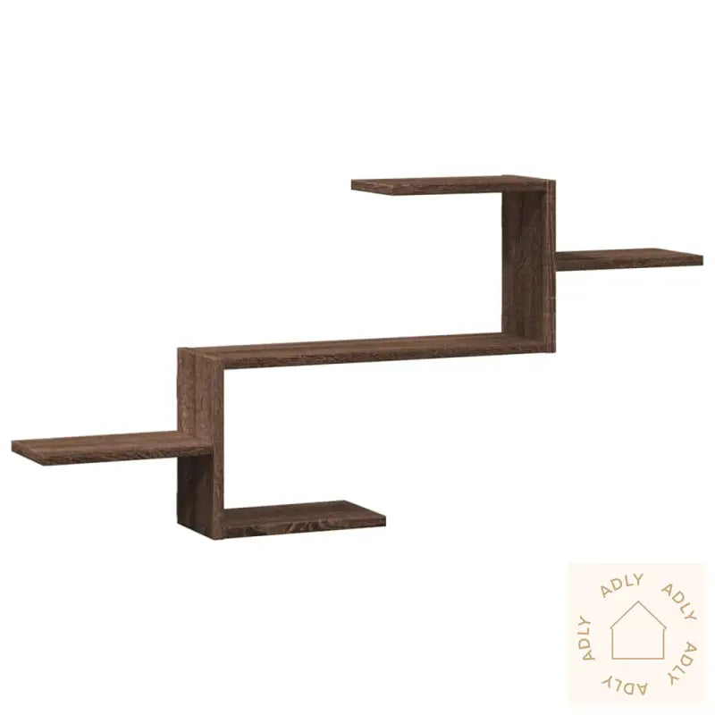 Vegghylle Brun Eik 104X15X49 Cm Konstruert Tre