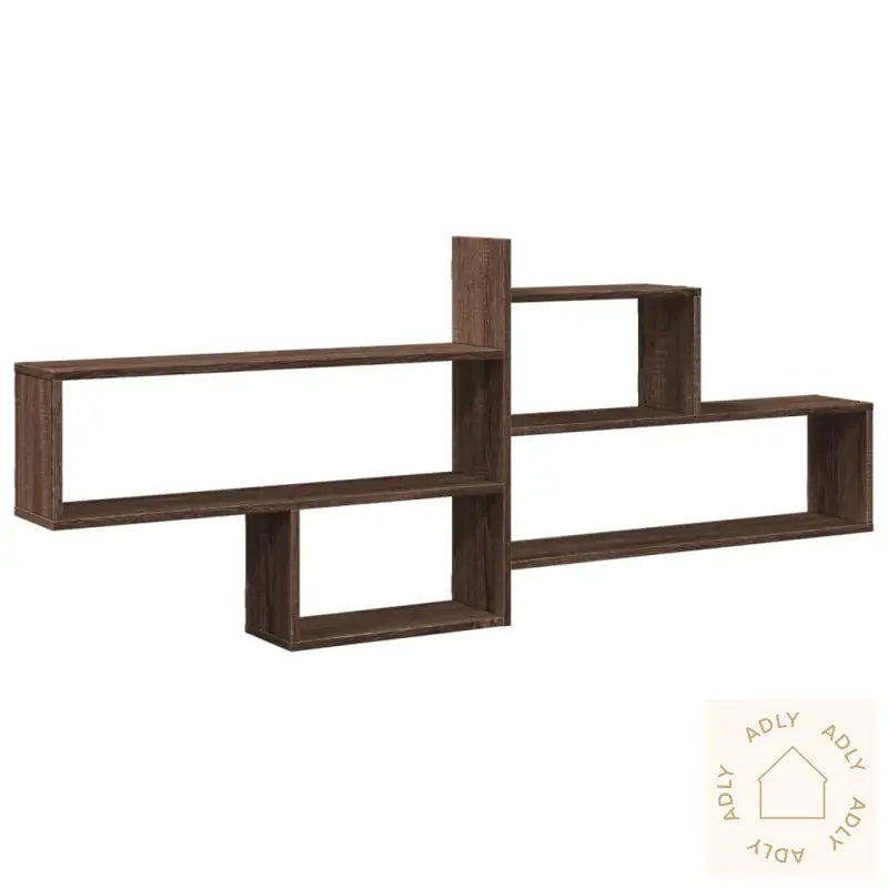Vegghylle Brun Eik 167,5X18X68 Cm Konstruert Tre