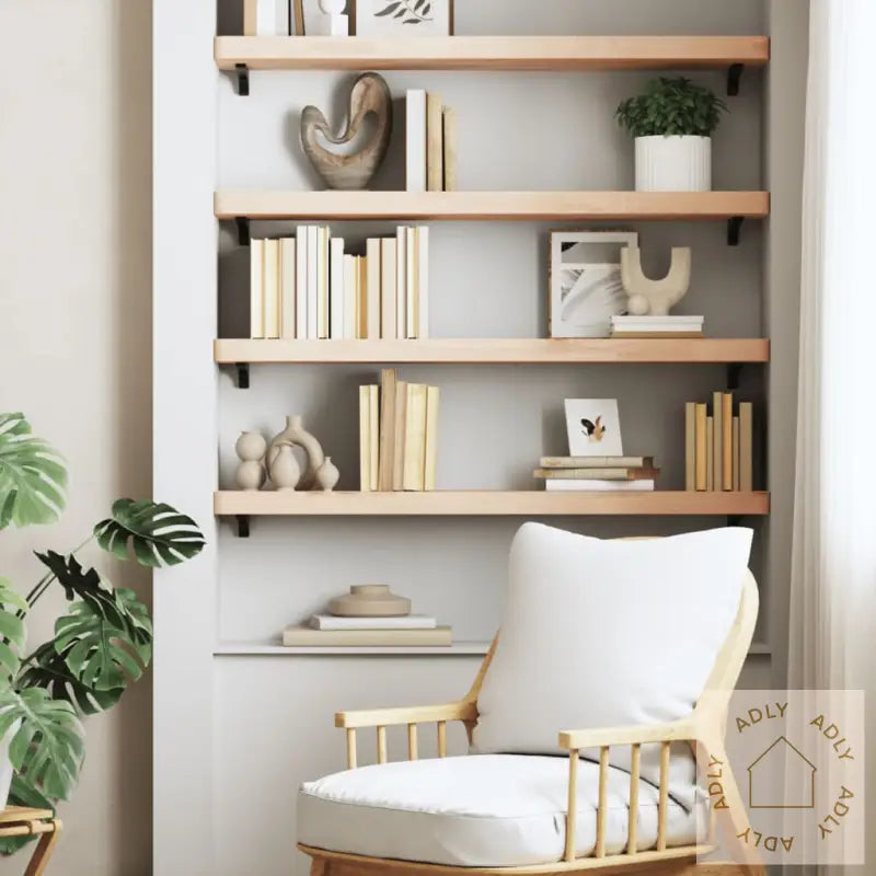 Vegghylle 80X20X4 Cm Heltre Bøketre