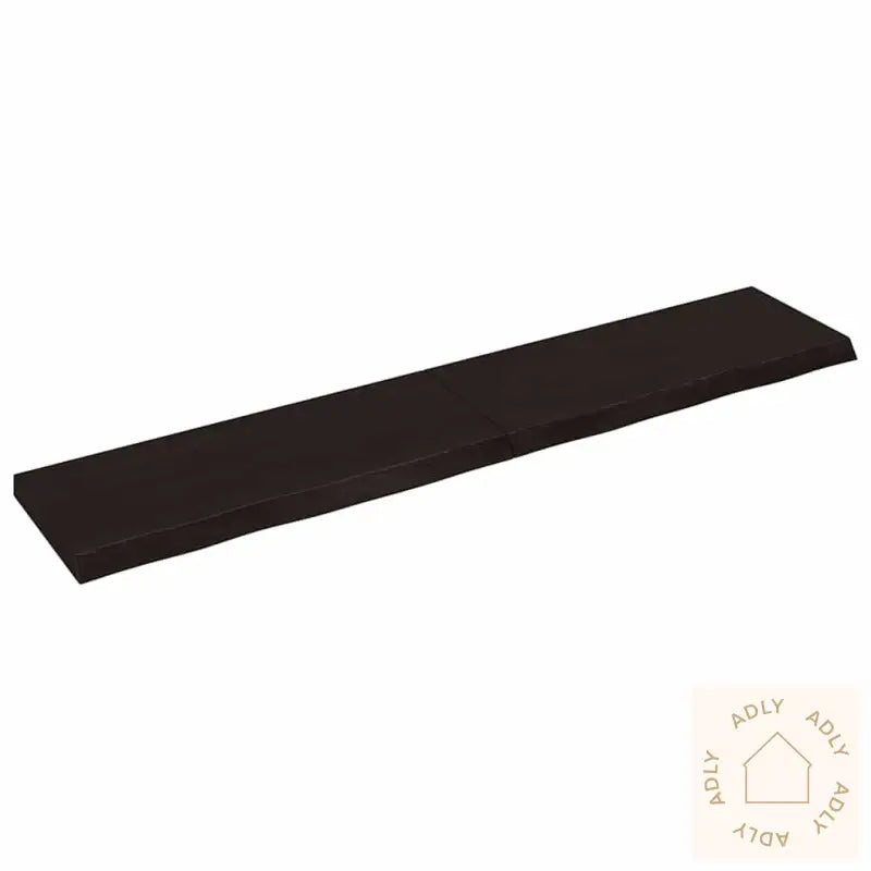 Vegghylle Mørkebrun 200X40X(2-6) Cm Behandlet Heltre Eik