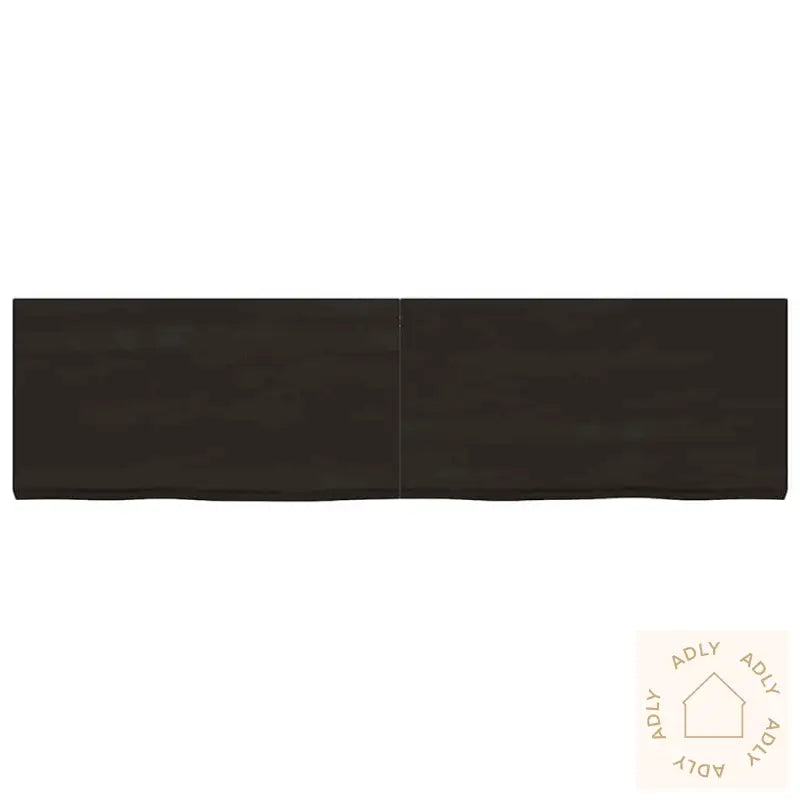 Vegghylle Mørkebrun 220X60X(2-6) Cm Behandlet Heltre Eik
