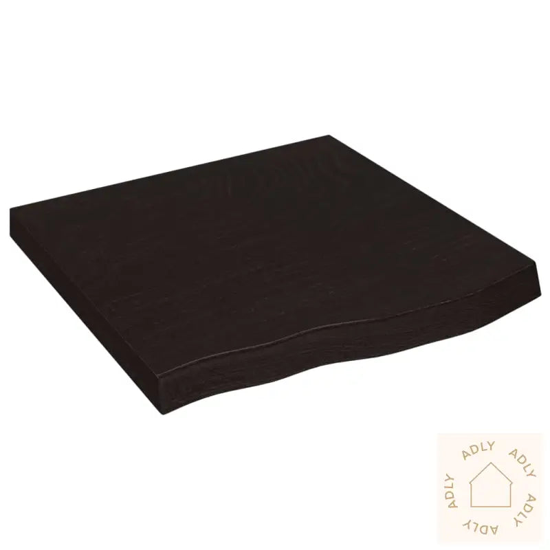 Vegghylle Mørkebrun 60X60X(2-6) Cm Behandlet Heltre Eik
