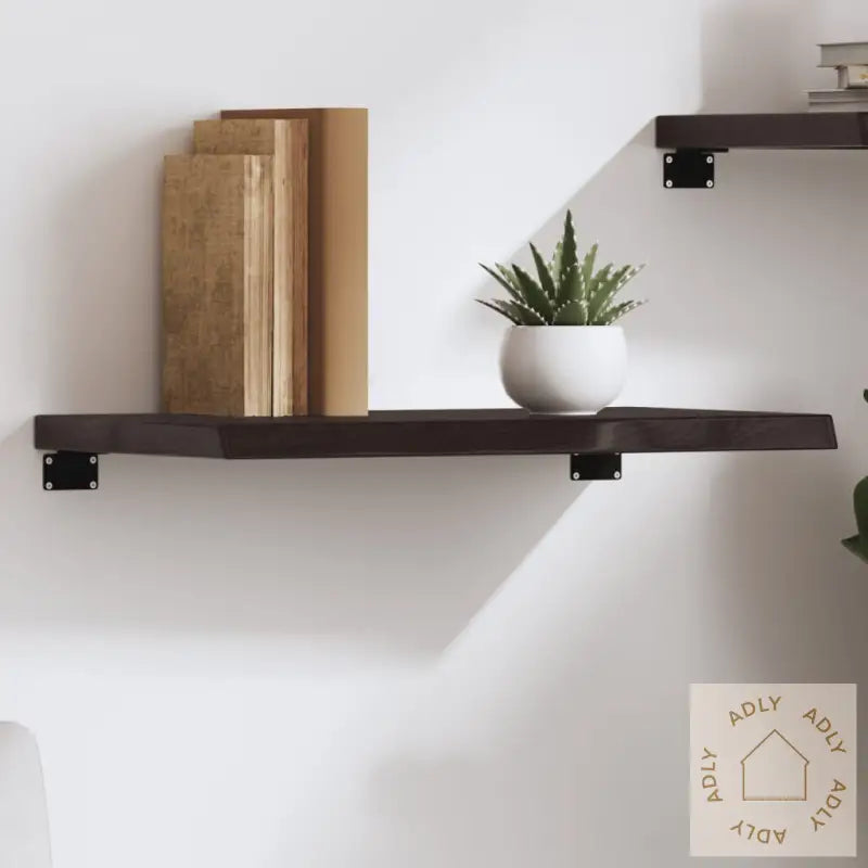 Vegghylle Mørkebrun 60X40X(2-4) Cm Behandlet Heltre Eik