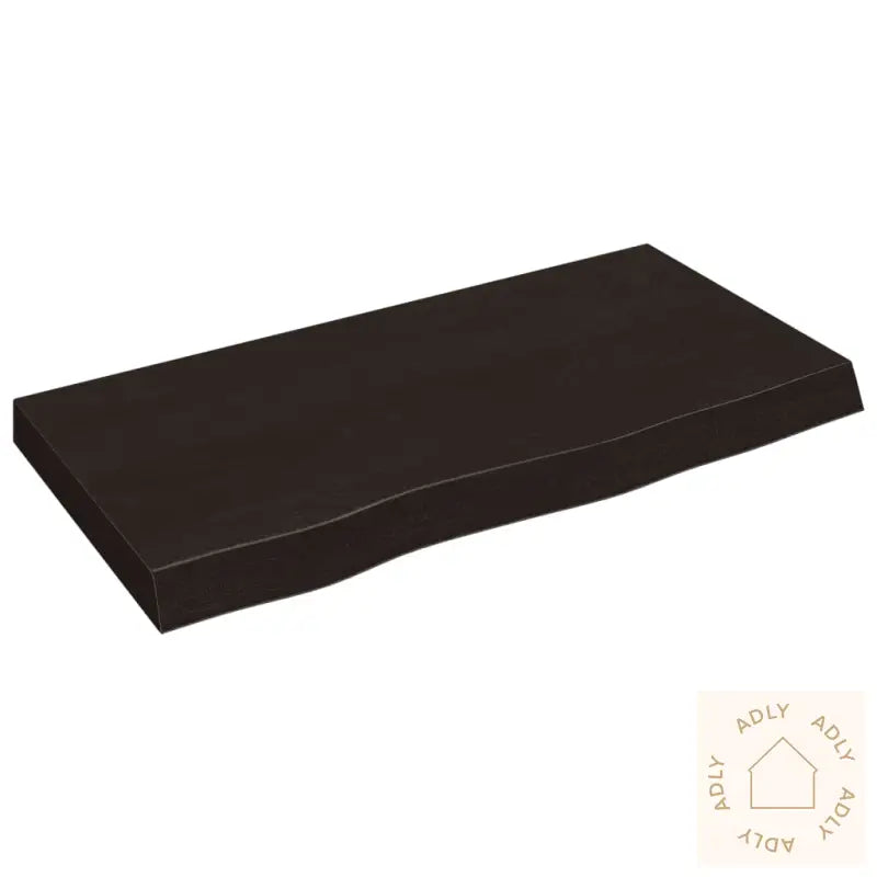 Vegghylle Mørkebrun 80X40X(2-6) Cm Behandlet Heltre Eik
