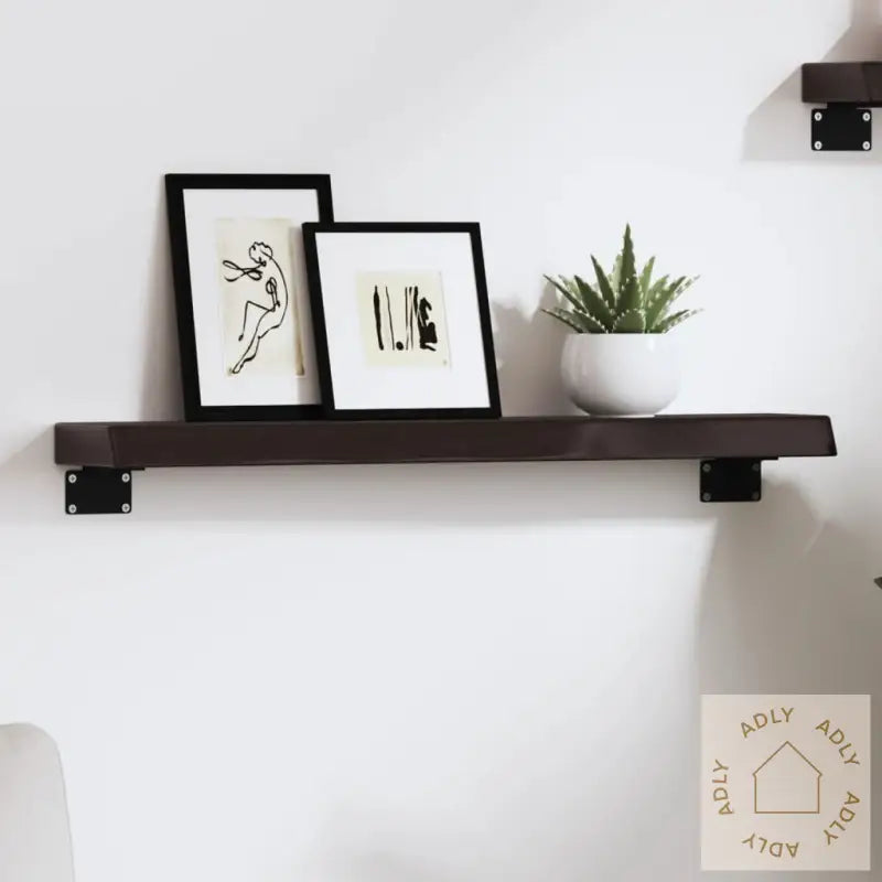 Vegghylle Mørkebrun 60X10X4 Cm Behandlet Heltre Eik