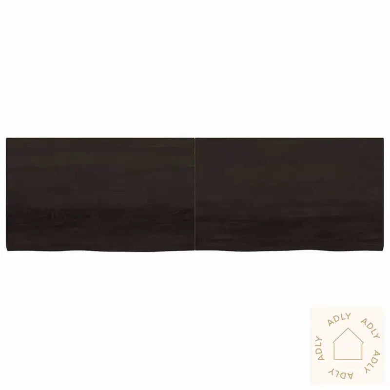 Vegghylle Mørkebrun 200X60X(2-4) Cm Behandlet Heltre Eik
