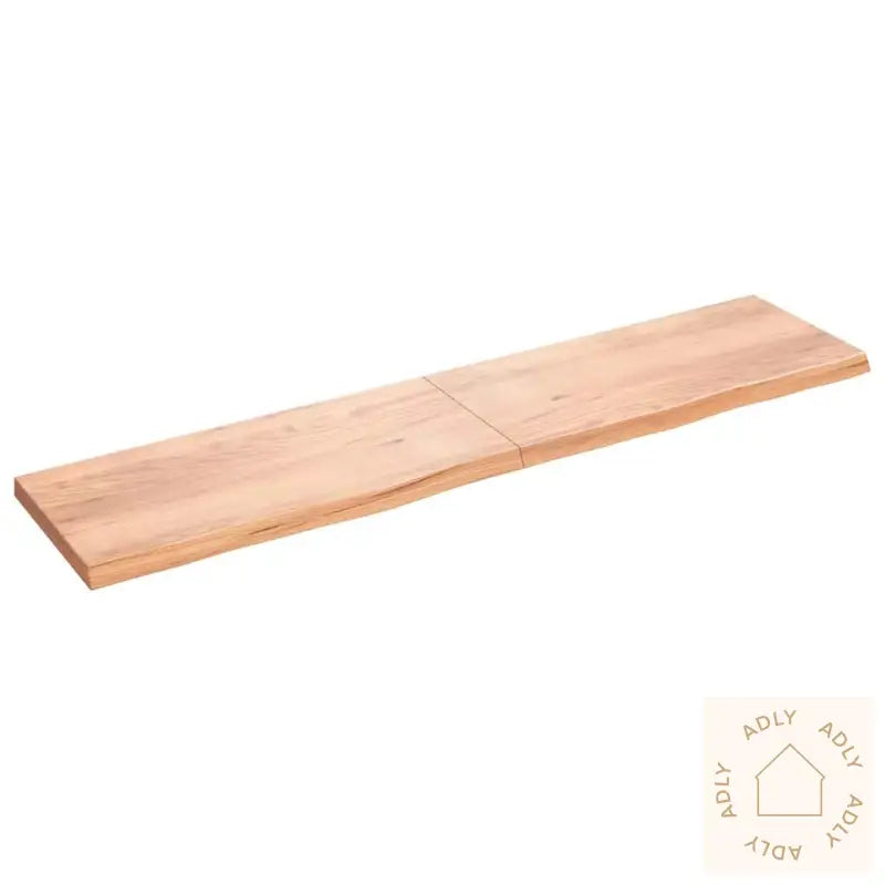 Vegghylle Lysebrun 220X50X(2-6) Cm Behandlet Heltre Eik