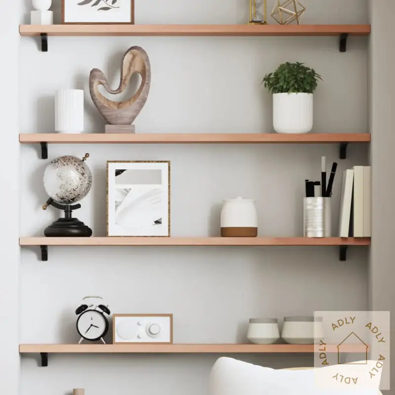Vegghylle Lysebrun 80X10X2 Cm Behandlet Heltre Eik
