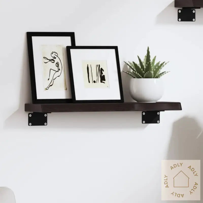 Vegghylle Mørkebrun 40X10X2 Cm Behandlet Heltre Eik