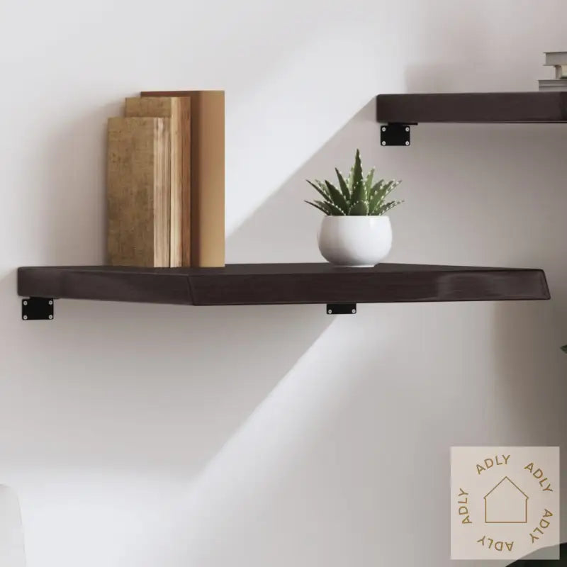 Vegghylle Mørkebrun 60X60X(2-6) Cm Behandlet Heltre Eik