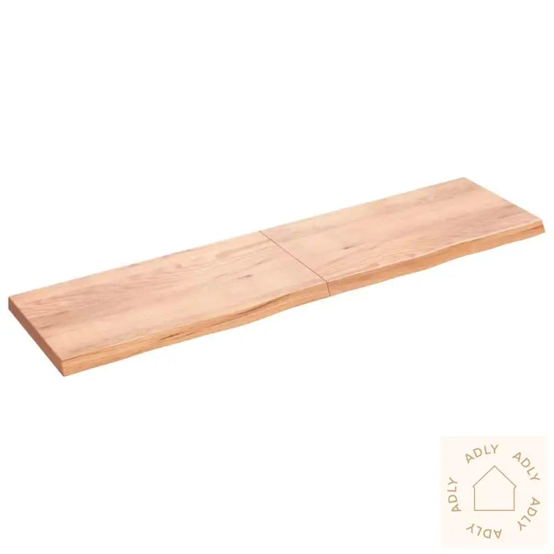 Vegghylle Lysebrun 200X50X(2-6) Cm Behandlet Heltre Eik