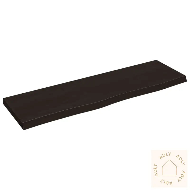 Vegghylle Mørkebrun 100X30X(2-4) Cm Behandlet Heltre Eik
