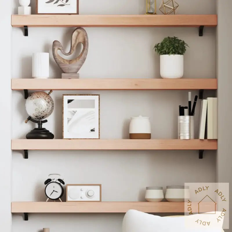 Vegghylle 80X10X6 Cm Ubehandlet Heltre Eik