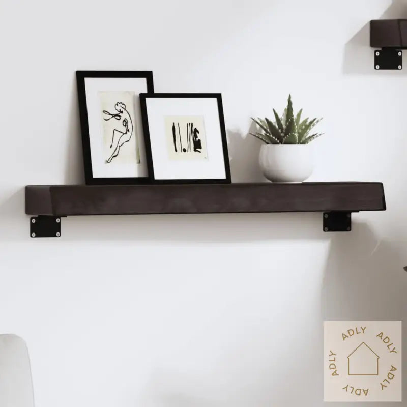 Vegghylle Mørkebrun 60X10X6 Cm Behandlet Heltre Eik