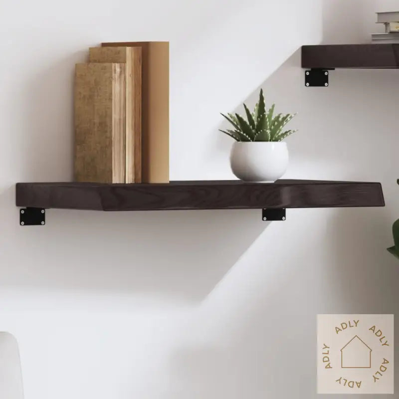 Vegghylle Mørkebrun 60X40X(2-6) Cm Behandlet Heltre Eik