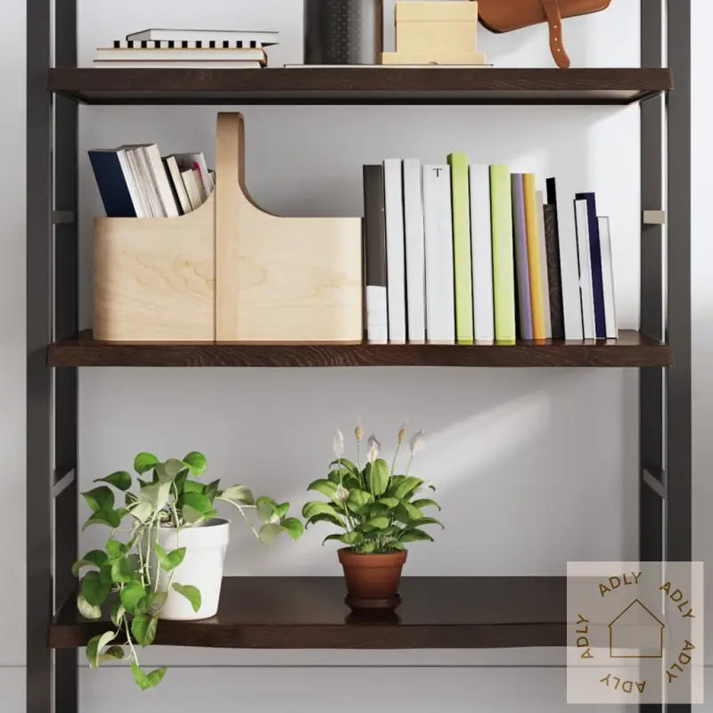 Vegghylle Mørkebrun 100X40X(2-4) Cm Behandlet Heltre Eik
