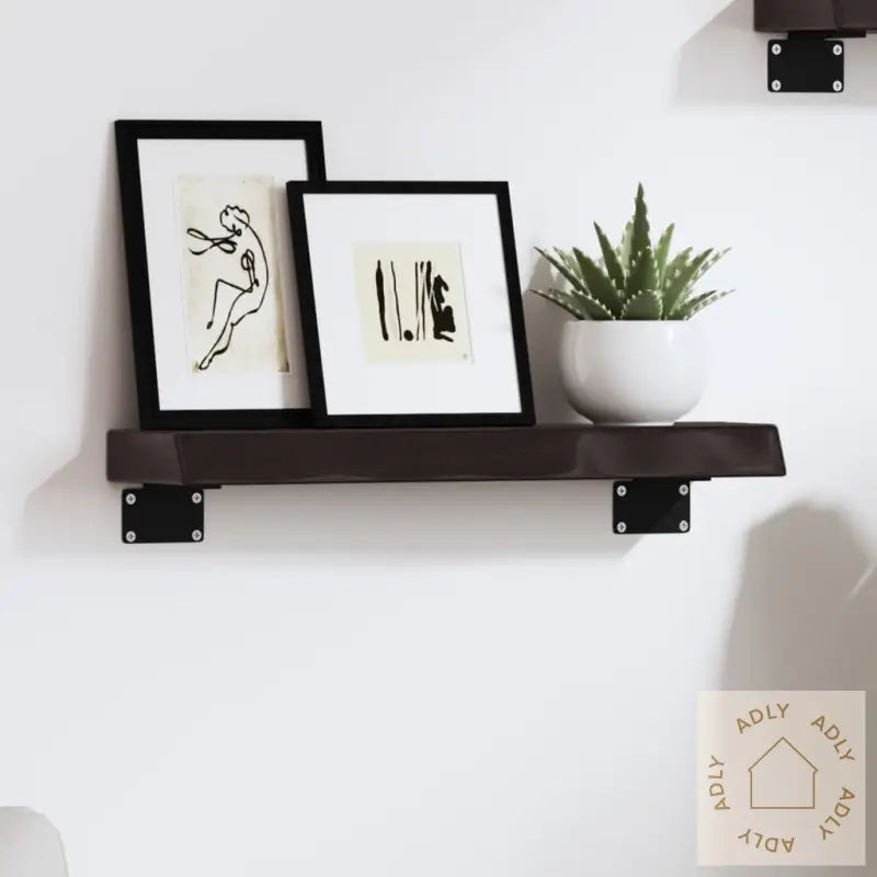 Vegghylle Mørkebrun 40X10X4 Cm Behandlet Heltre Eik