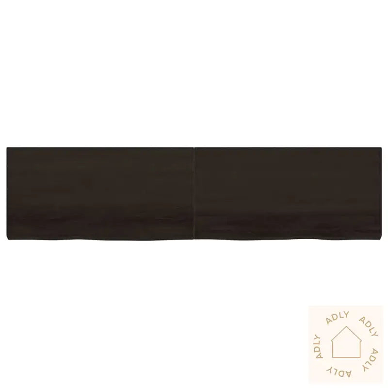 Vegghylle Mørkebrun 200X50X(2-6) Cm Behandlet Heltre Eik