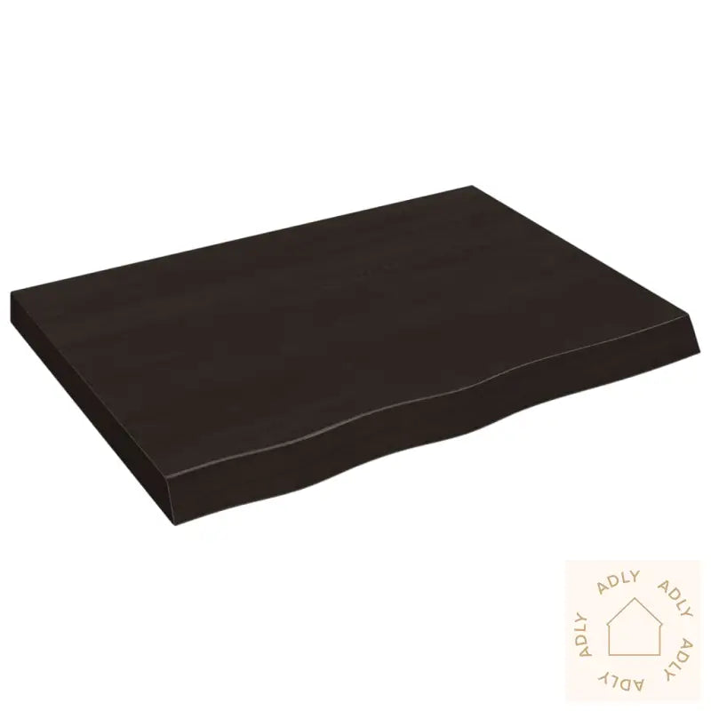 Vegghylle Mørkebrun 80X60X(2-6) Cm Behandlet Heltre Eik