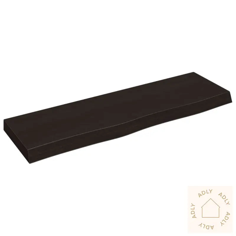Vegghylle Mørkebrun 100X30X(2-6) Cm Behandlet Heltre Eik