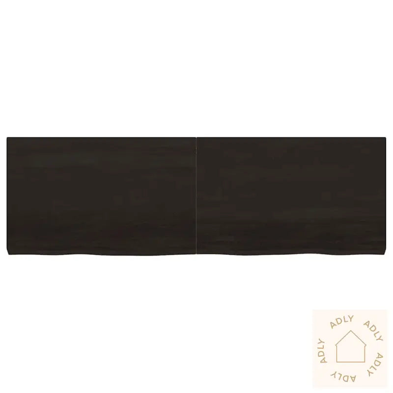 Vegghylle Mørkebrun 160X50X(2-6) Cm Behandlet Heltre Eik