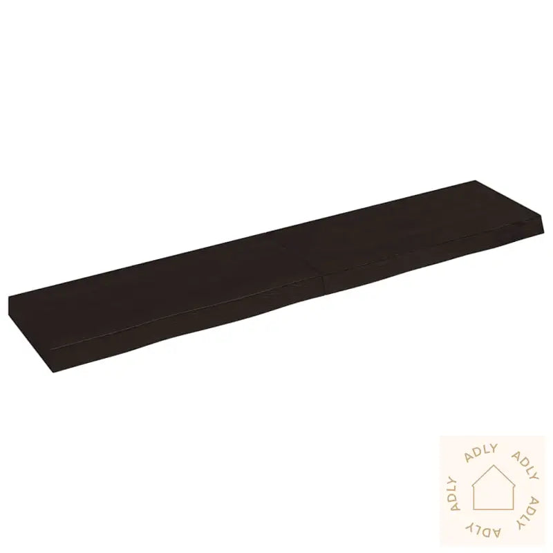 Vegghylle Mørkebrun 140X30X(2-6) Cm Behandlet Heltre Eik