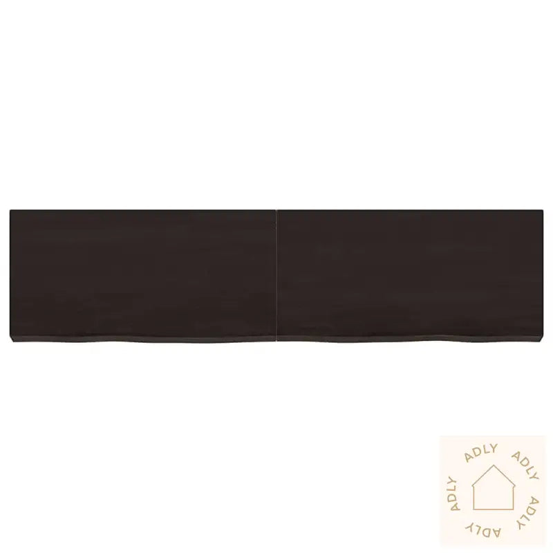 Vegghylle Mørkebrun 120X30X(2-6) Cm Behandlet Heltre Eik