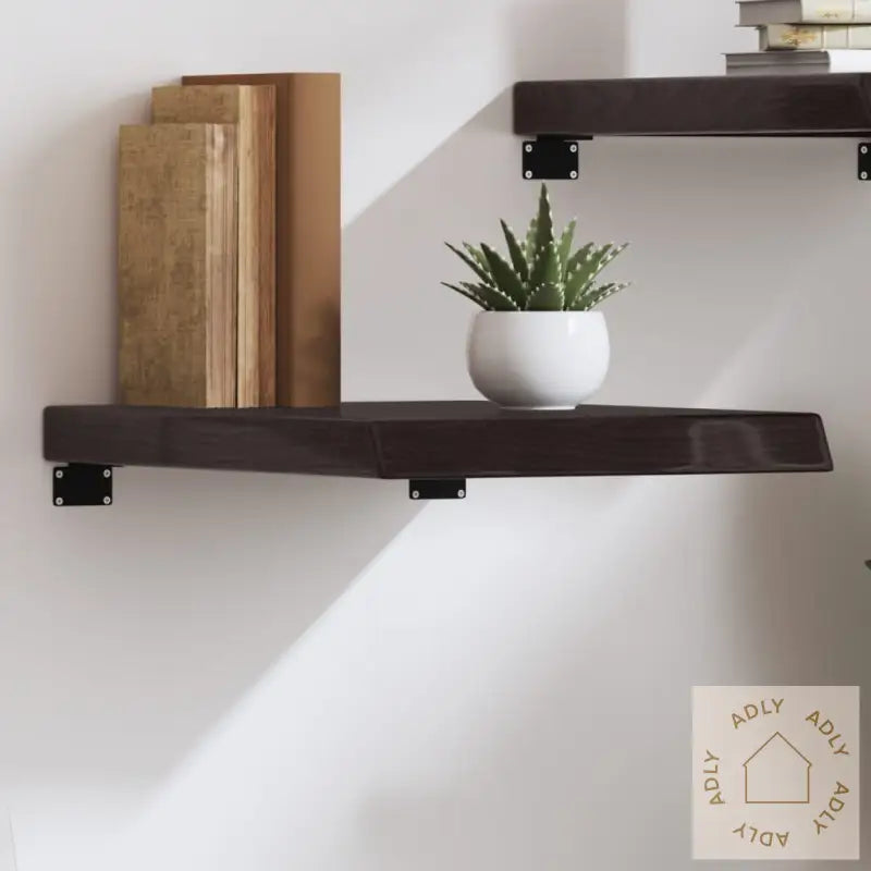 Vegghylle Mørkebrun 40X50X(2-6) Cm Behandlet Heltre Eik