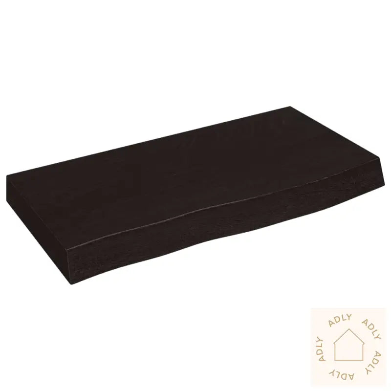 Vegghylle Mørkebrun 60X30X(2-6) Cm Behandlet Heltre Eik
