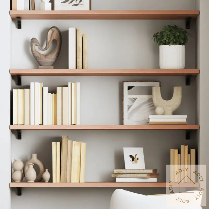 Vegghylle Lysebrun 100X30X2 Cm Behandlet Heltre Eik