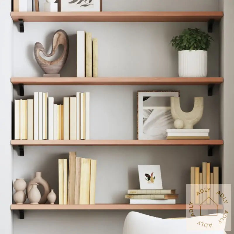Vegghylle Lysebrun 80X30X2 Cm Behandlet Heltre Eik