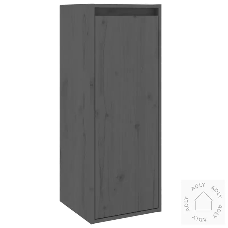 Veggskap Grå 30X30X80 Cm Heltre Furu