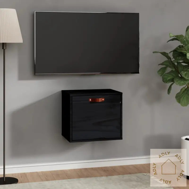 Veggskap Svart 40X30X35 Cm Heltre Furu