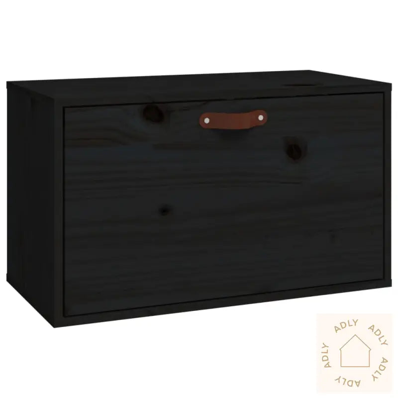 Veggskap Svart 60X30X35 Cm Heltre Furu
