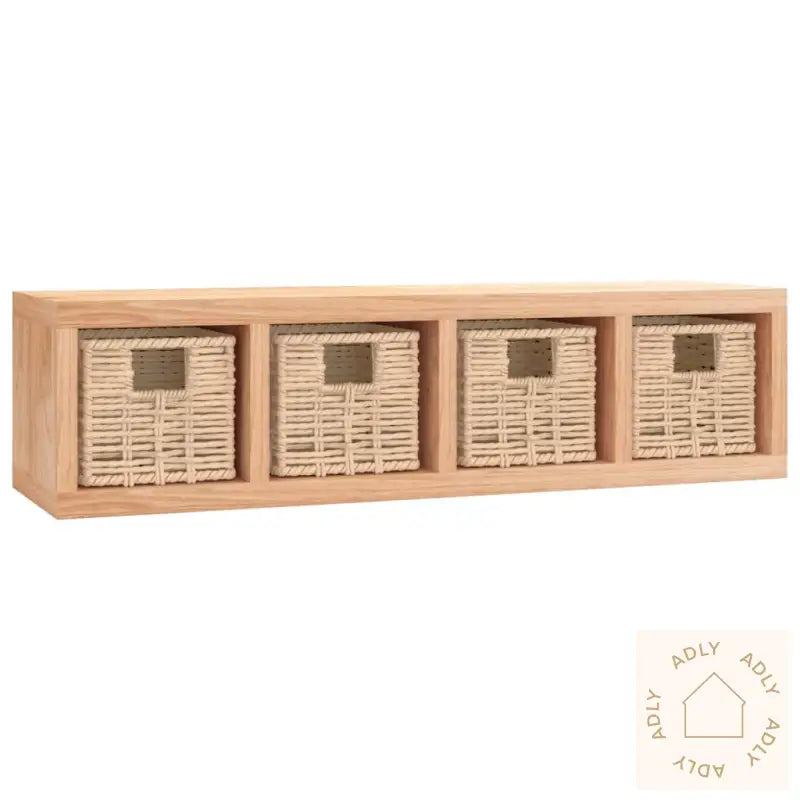 Vegghylle Med Kurver 62X18X16 Cm Heltre Valnøtt