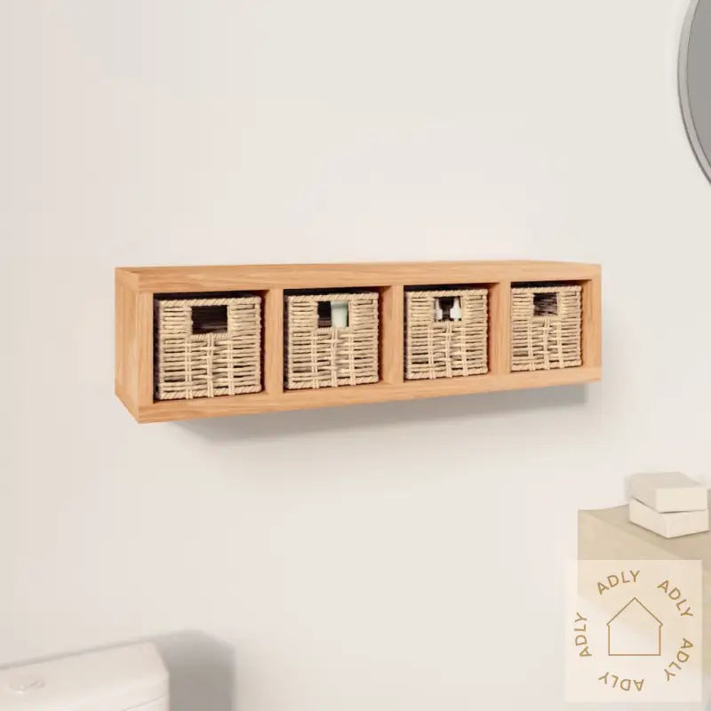Vegghylle Med Kurver 62X18X16 Cm Heltre Valnøtt