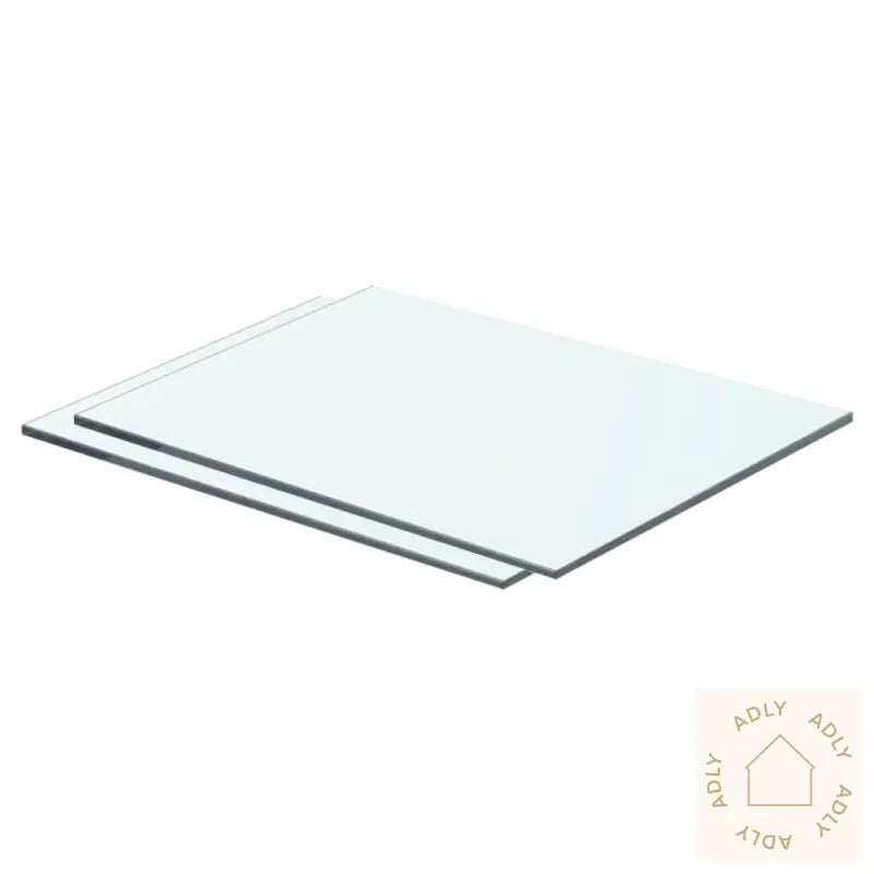 Hyllepaneler 2 Stk Klart Glass 40X25 Cm