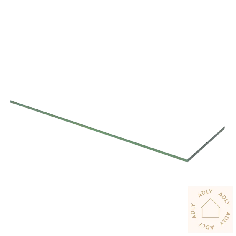 Rectangular herdet glasshylle for moderne visning hjemme eller i butikk